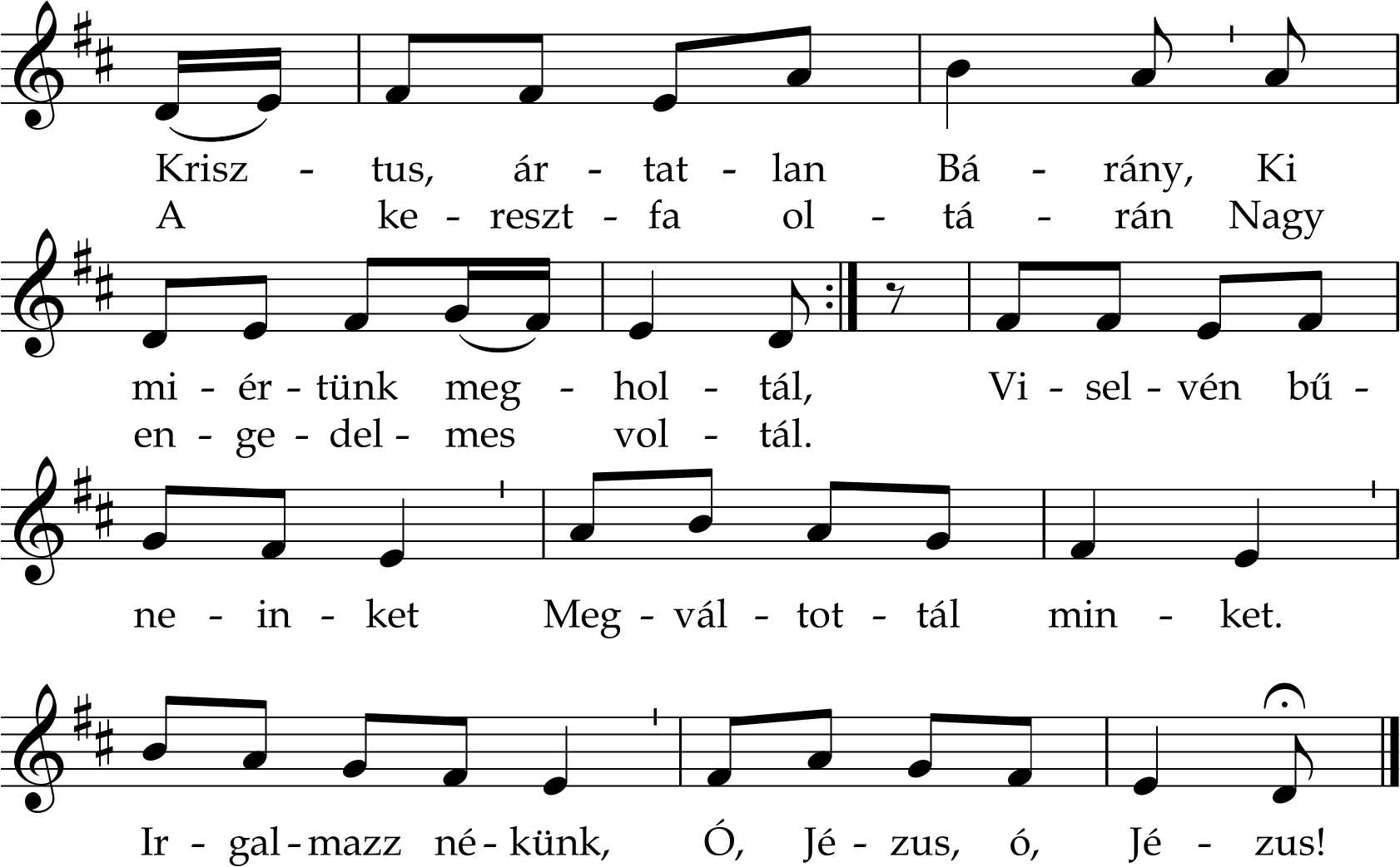 Énekverses agnus dei